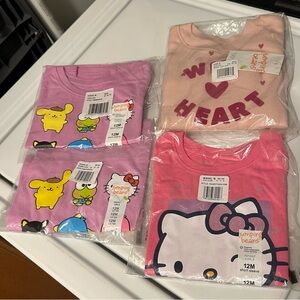 (4) Jumping Beans NWT Size 12M Hello Kitty Shirts